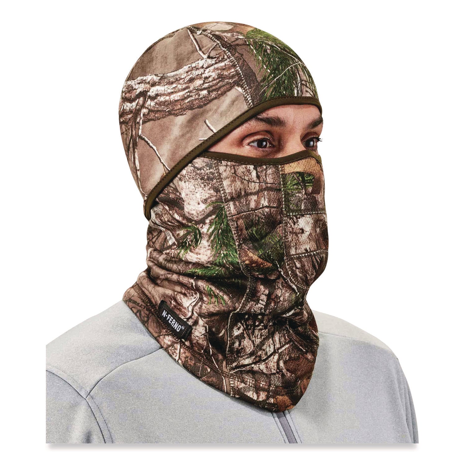 N-Ferno 6823 Hinged Balaclava Face Mask, Fleece, One Size Fits Most, Realtree Edge, Ships in 1-3 Business Days