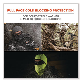 N-Ferno 6823 Hinged Balaclava Face Mask, Fleece, One Size Fits Most, Lime, Ships in 1-3 Business Days