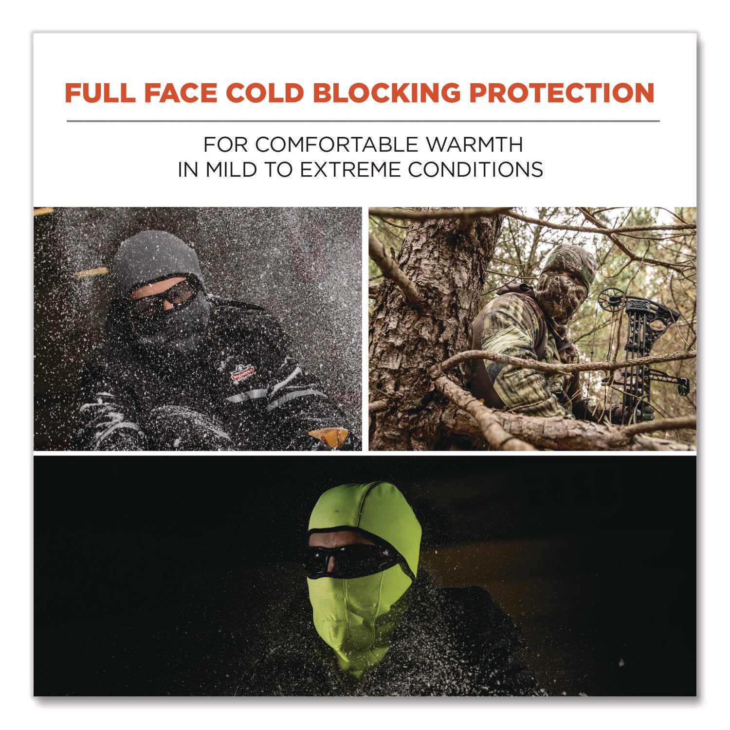 N-Ferno 6823 Hinged Balaclava Face Mask, Fleece, One Size Fits Most, Gray, Ships in 1-3 Business Days