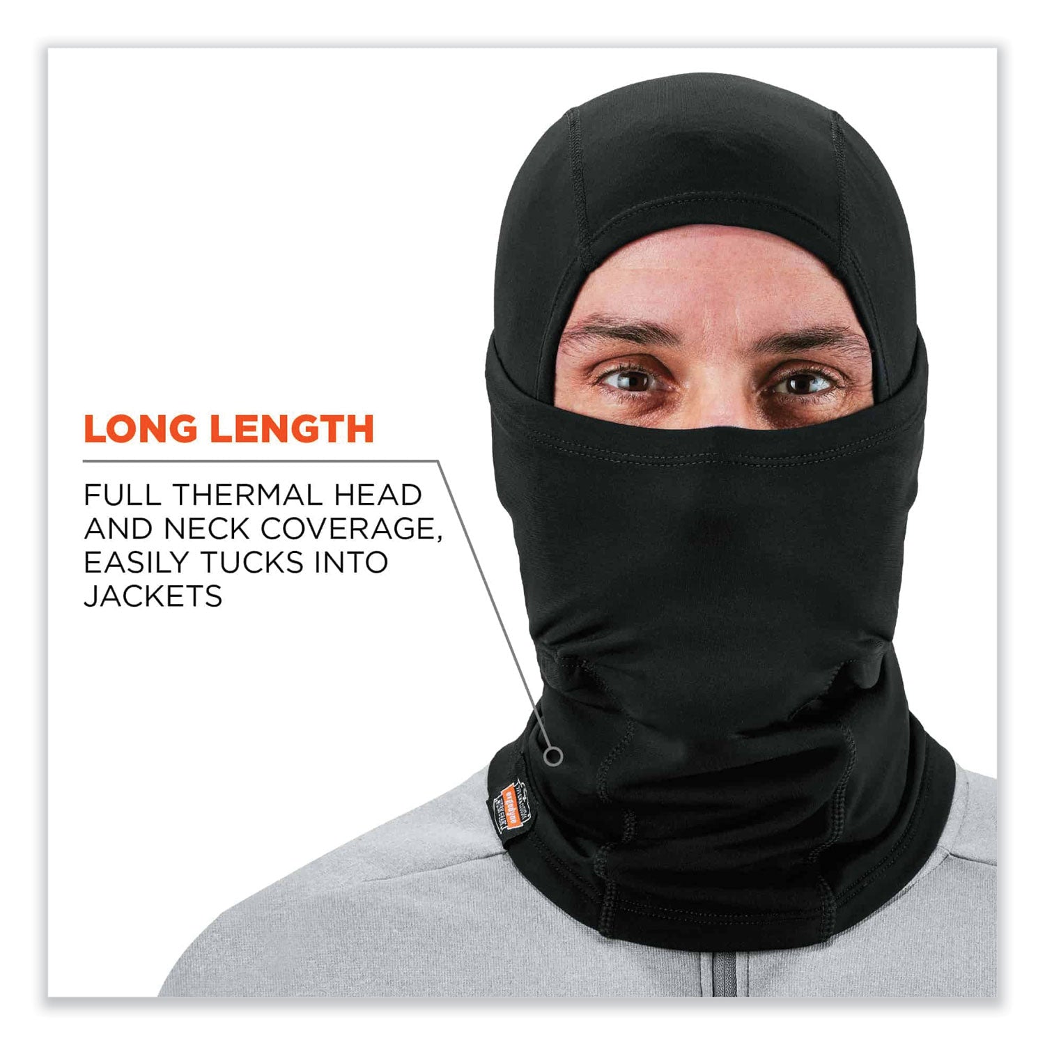 N-Ferno 6844 Dual-Layer Balaclava Face Mask, Nylon; Spandex, One Size Fits Most, Black, Ships in 1-3 Business Days