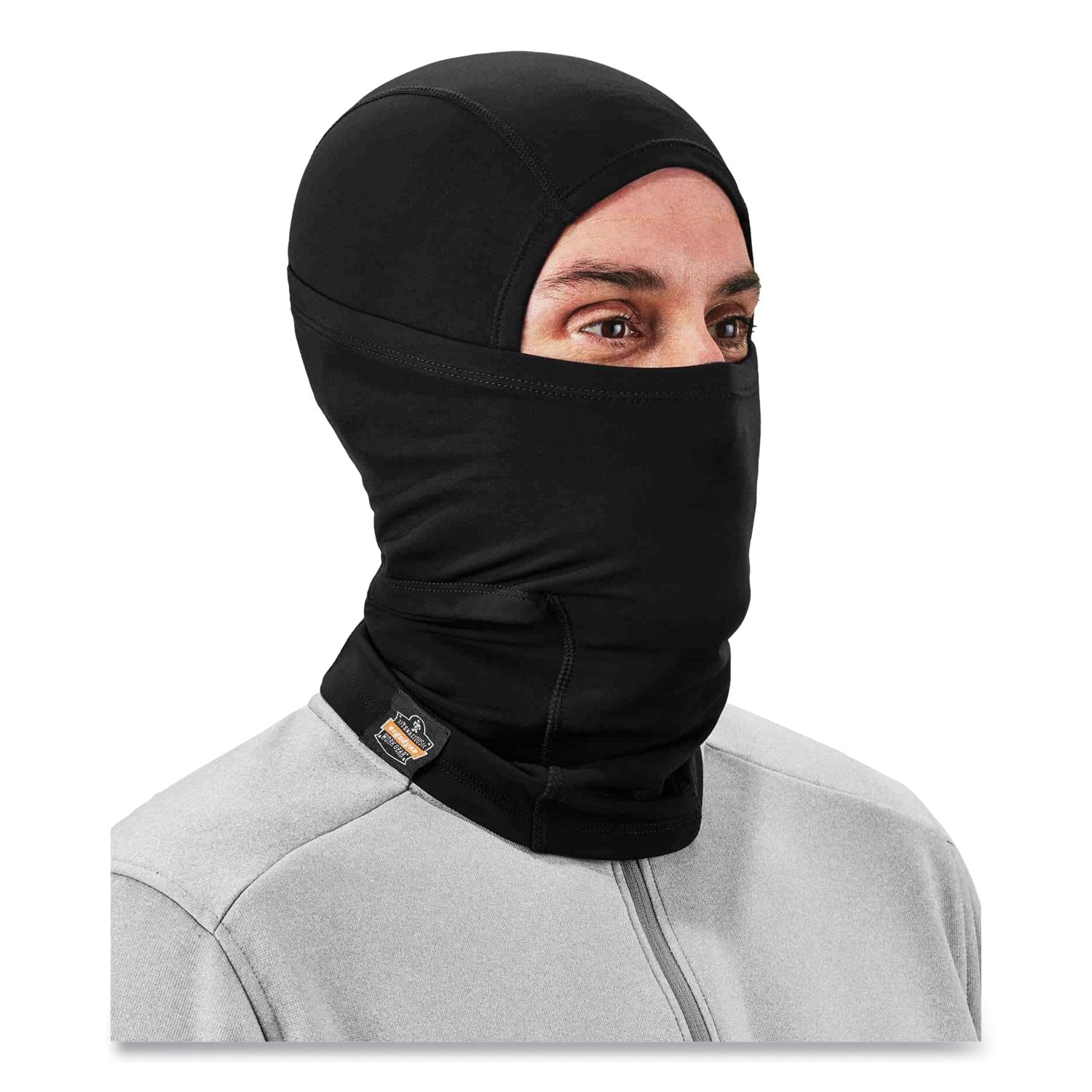 N-Ferno 6844 Dual-Layer Balaclava Face Mask, Nylon; Spandex, One Size Fits Most, Black, Ships in 1-3 Business Days