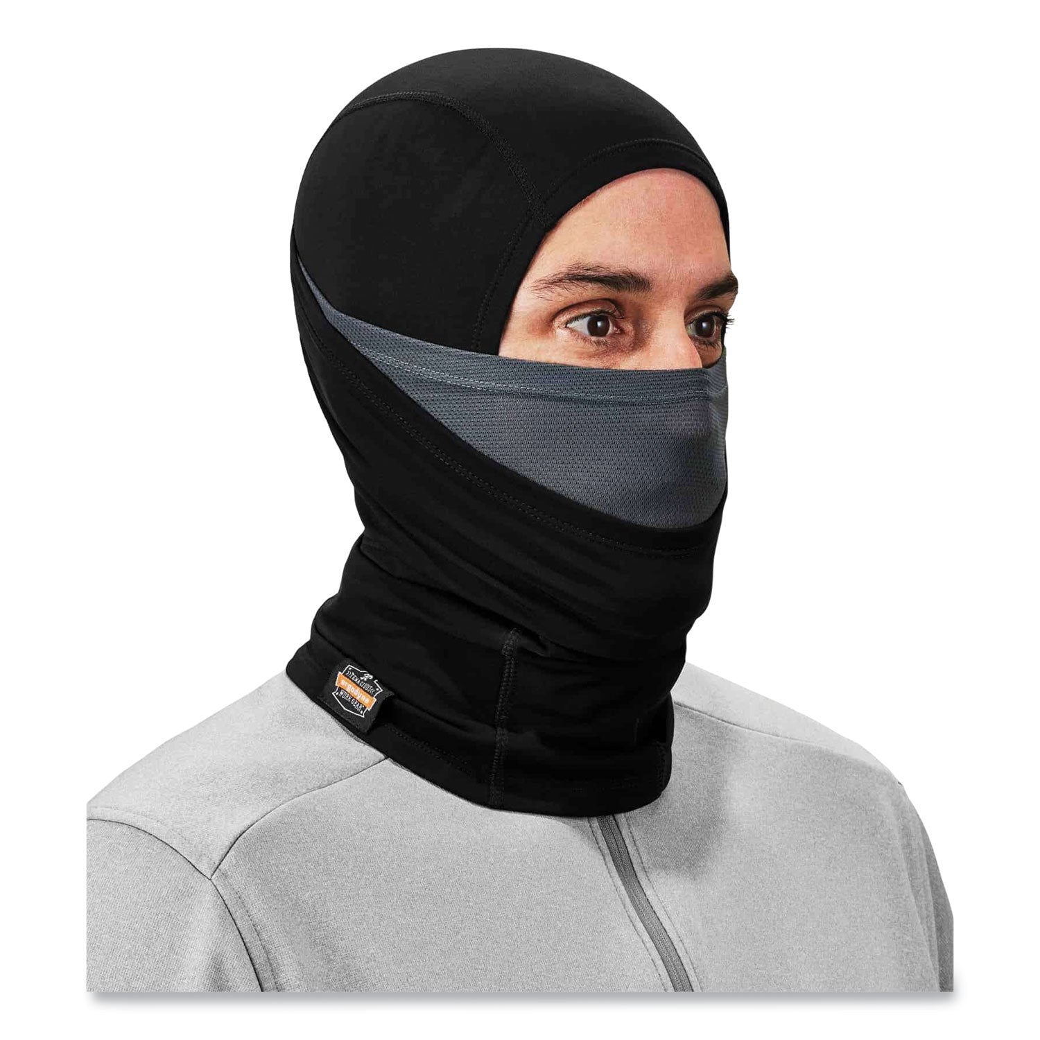 N-Ferno 6844 Dual-Layer Balaclava Face Mask, Nylon; Spandex, One Size Fits Most, Black, Ships in 1-3 Business Days