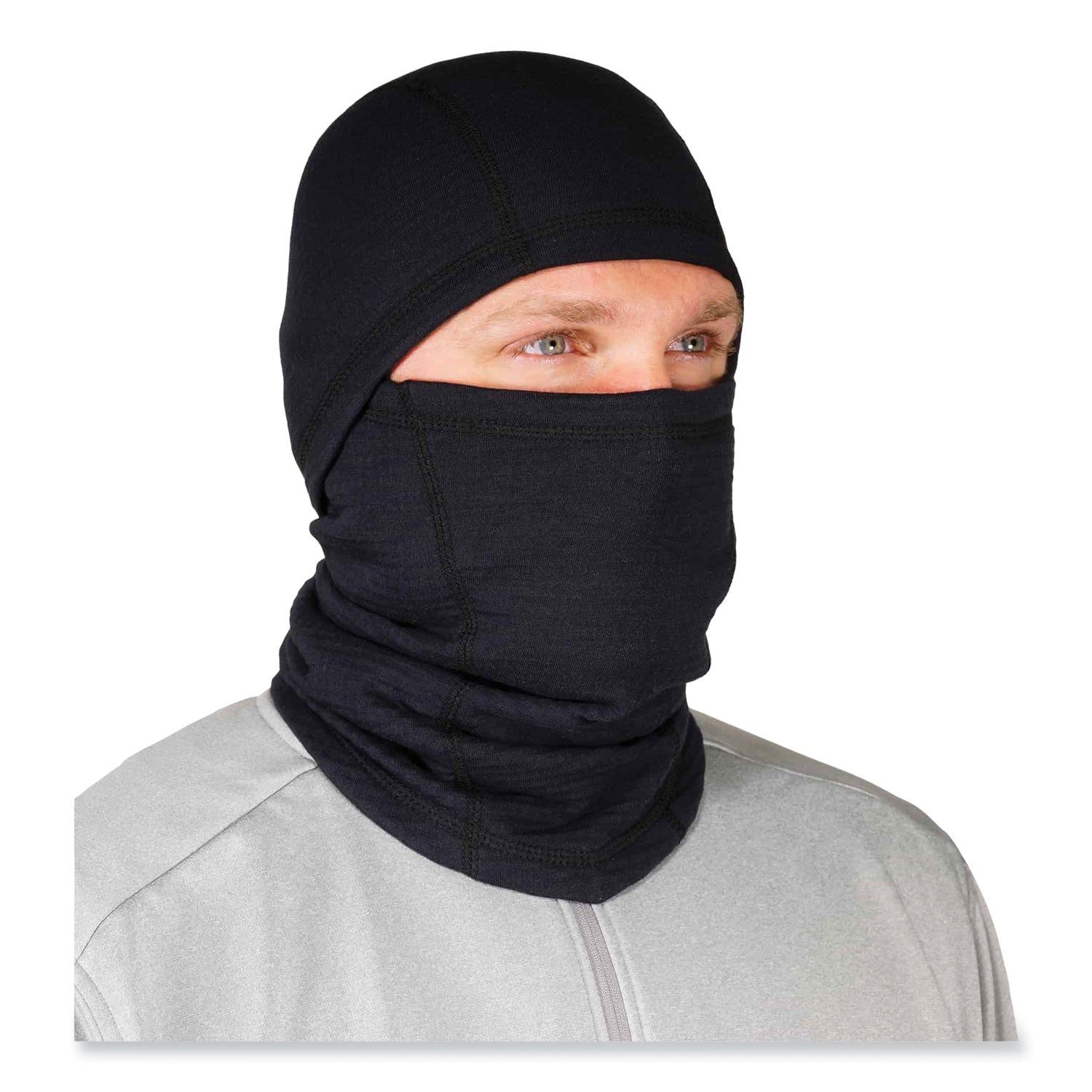 N-Ferno 6847 FR Dual Compliant Balaclava Face Mask, Polartec FR Power Grid Fleece, One Size, Black,Ships in 1-3 Business Days