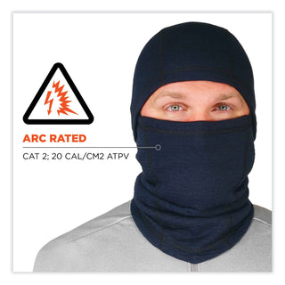 N-Ferno 6847 FR Dual Compliant Balaclava Face Mask, Polartec FR Power Grid Fleece, One Size, Navy, Ships in 1-3 Business Days