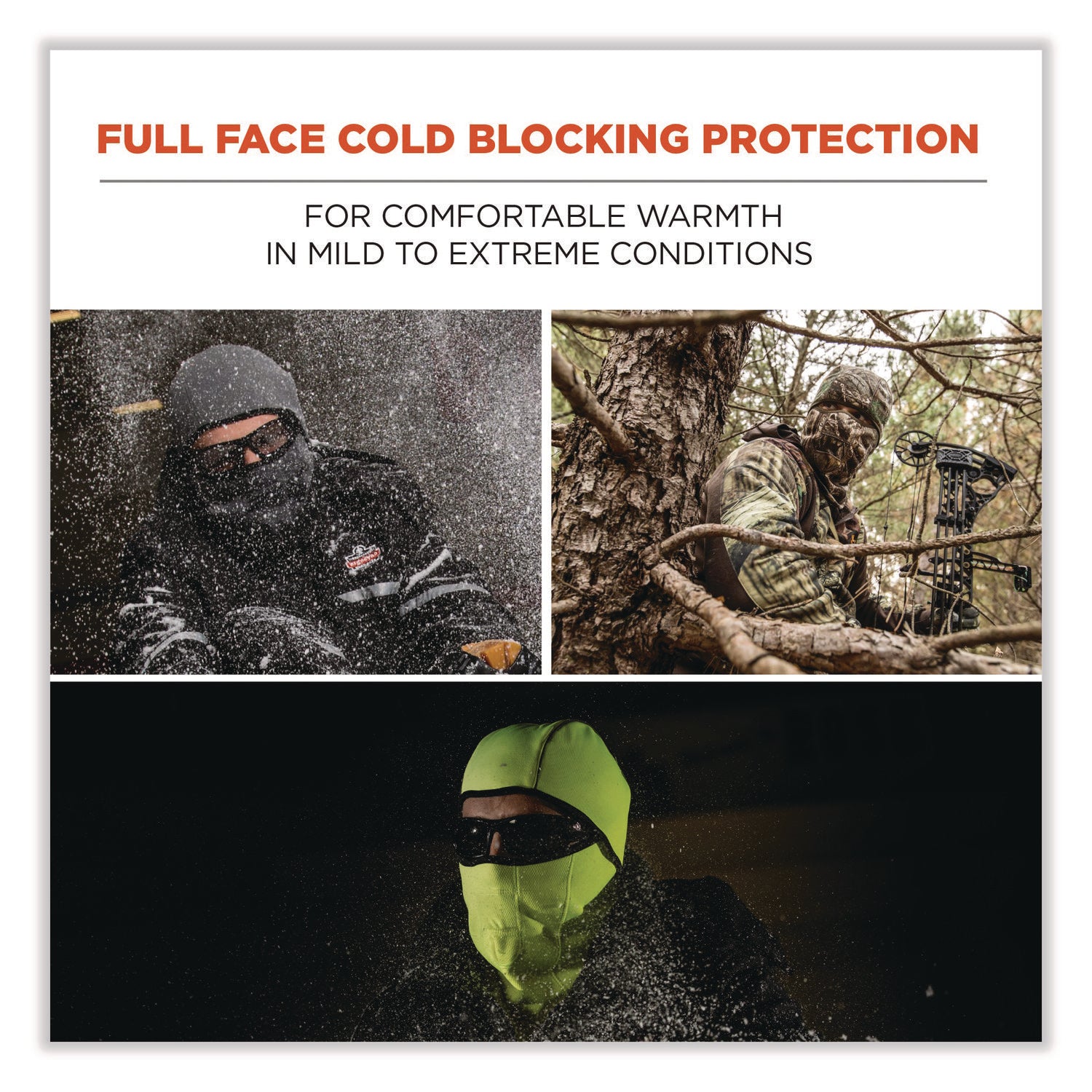 N-Ferno 6823 Hinged Balaclava Face Mask, Fleece, One Size Fits Most, Navy, Ships in 1-3 Business Days