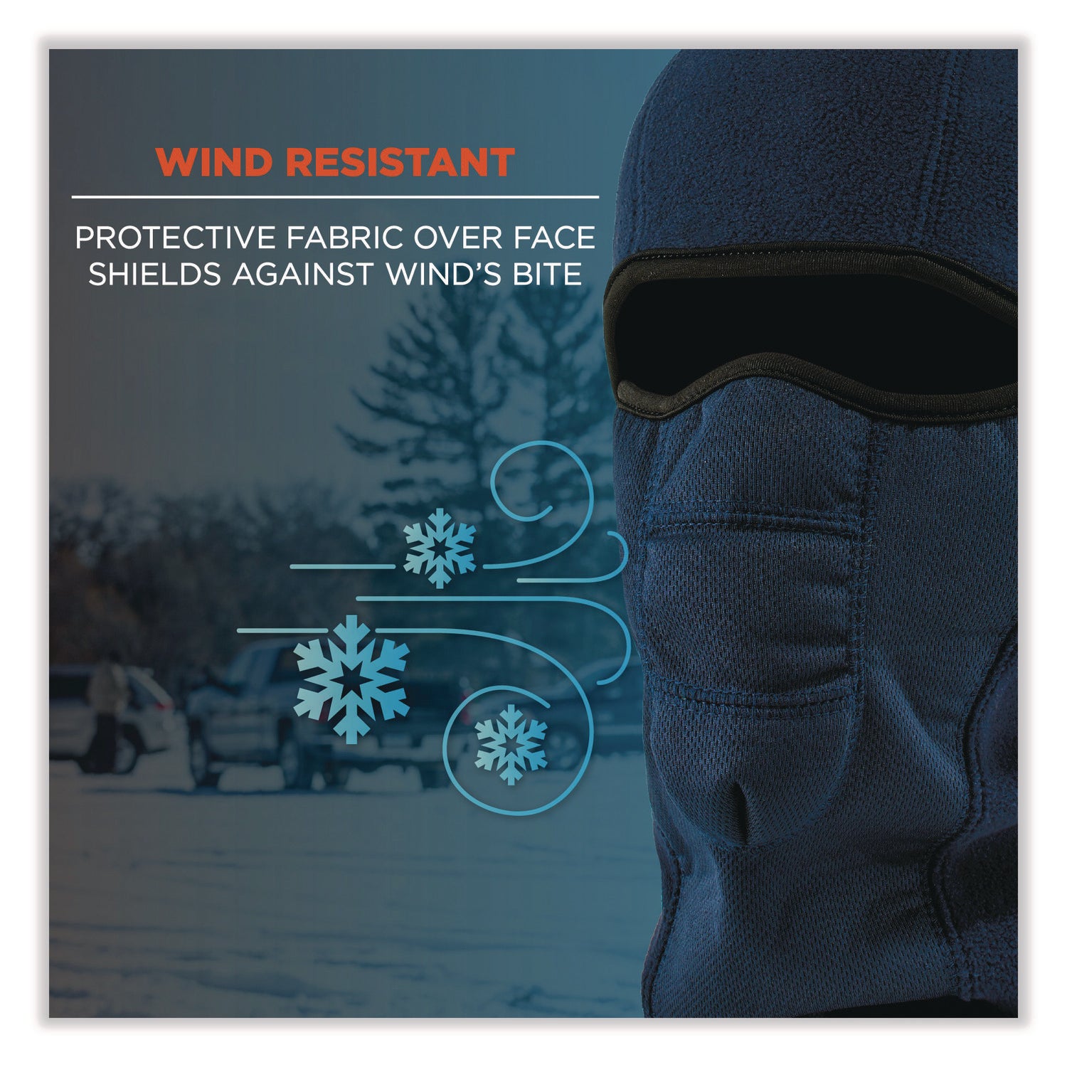 N-Ferno 6823 Hinged Balaclava Face Mask, Fleece, One Size Fits Most, Navy, Ships in 1-3 Business Days