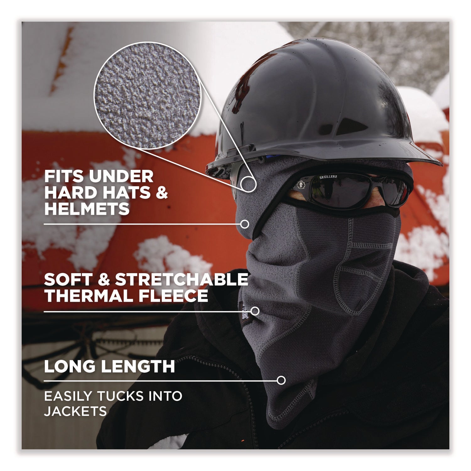 N-Ferno 6823 Hinged Balaclava Face Mask, Fleece, One Size Fits Most, Navy, Ships in 1-3 Business Days