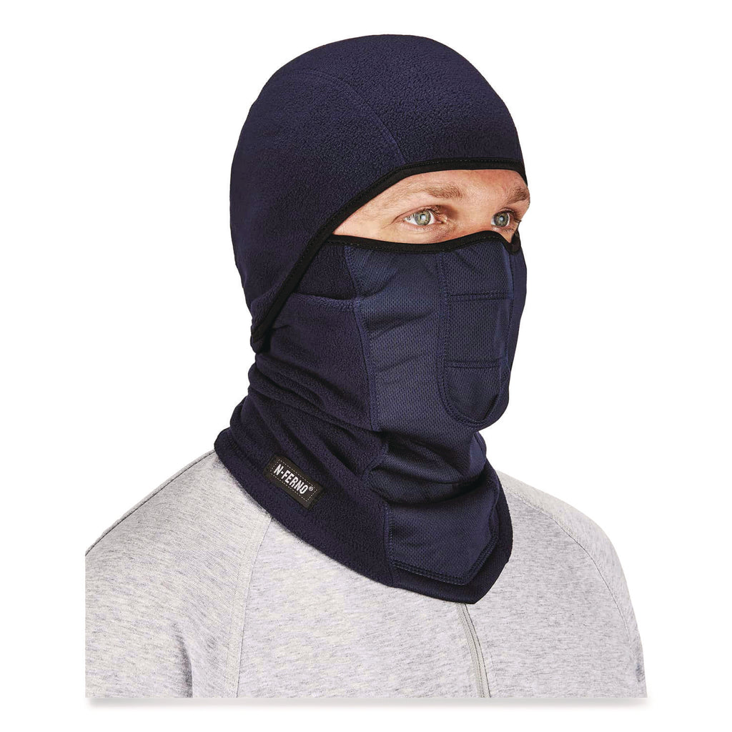 N-Ferno 6823 Hinged Balaclava Face Mask, Fleece, One Size Fits Most, Navy, Ships in 1-3 Business Days