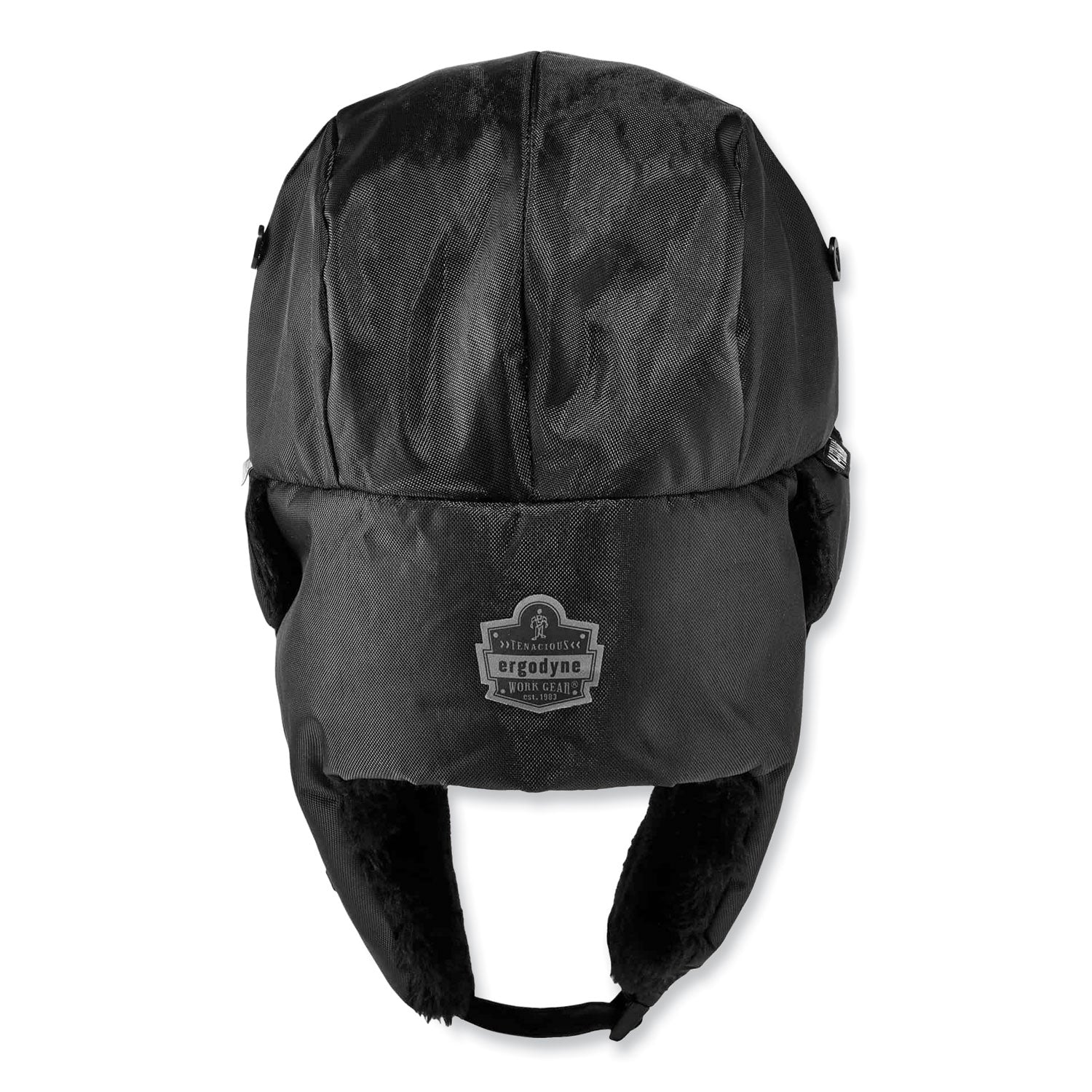 N-Ferno 6802Z Zippered Trapper Hat, Small/Medium, Black, Ships in 1-3 Business Days
