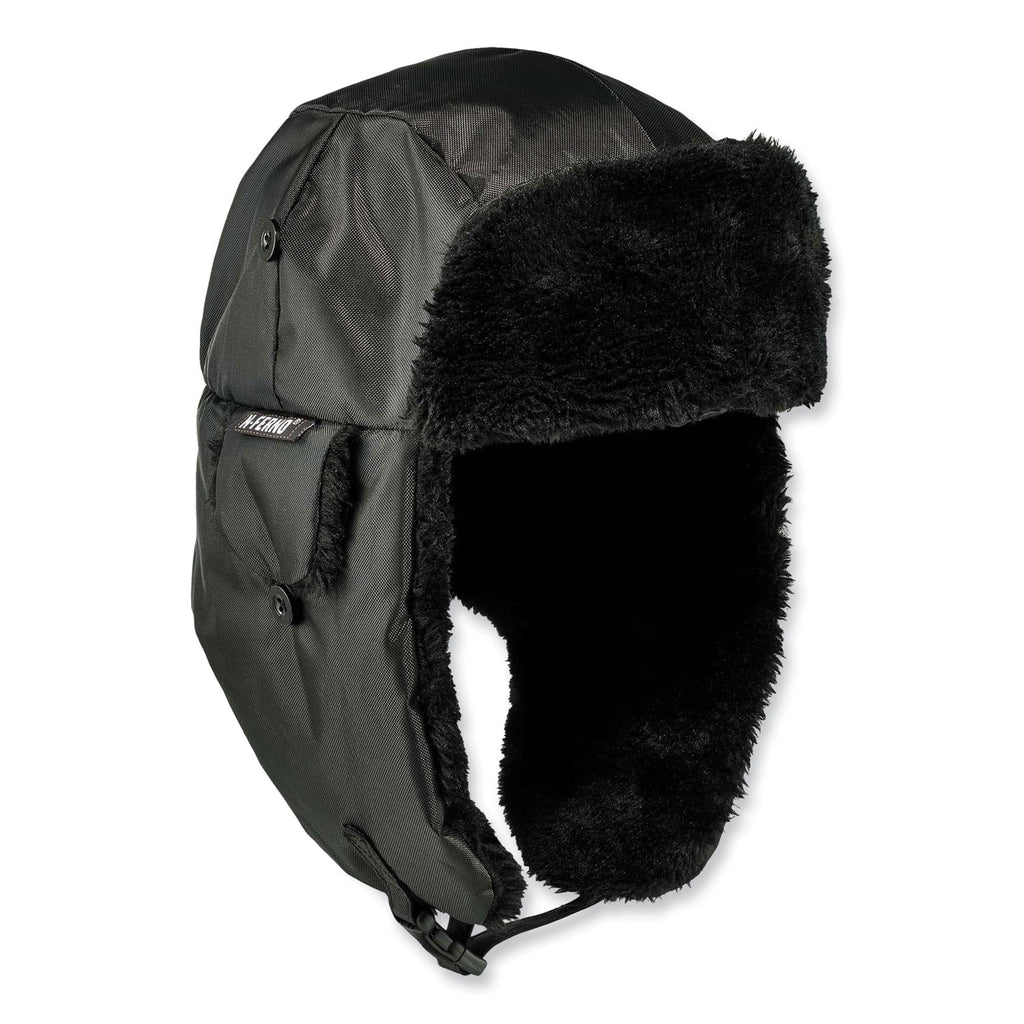 N-Ferno 6802Z Zippered Trapper Hat, Large/X-Large, Black, Ships in 1-3 Business Days
