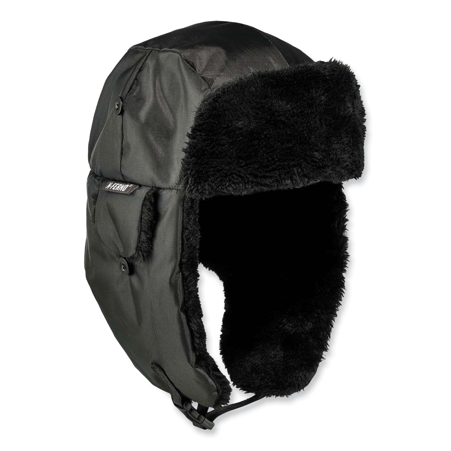 N-Ferno 6802Z Zippered Trapper Hat, Large/X-Large, Black, Ships in 1-3 Business Days
