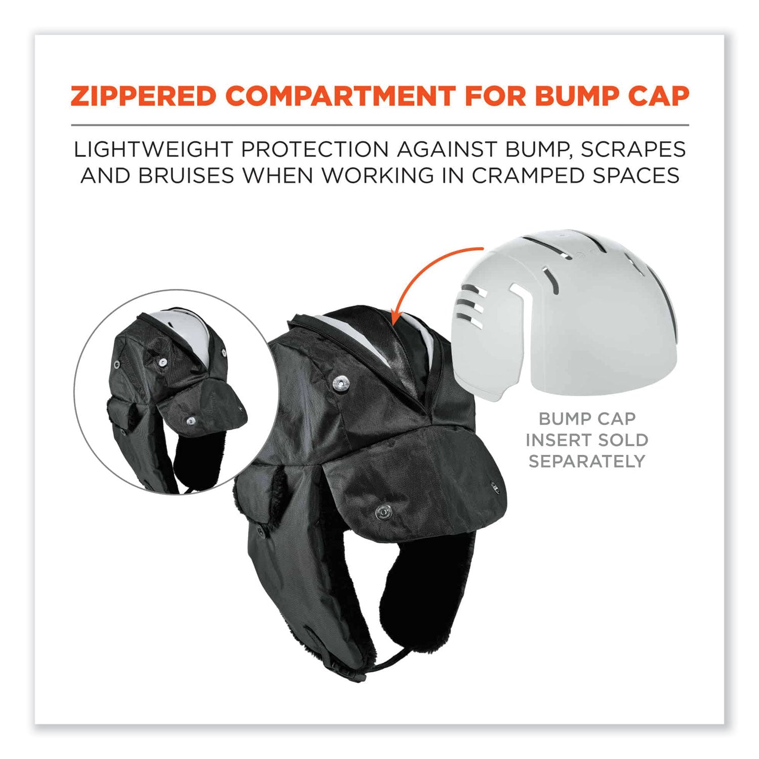 N-Ferno 6802Z Zippered Trapper Hat, Large/X-Large, Black, Ships in 1-3 Business Days