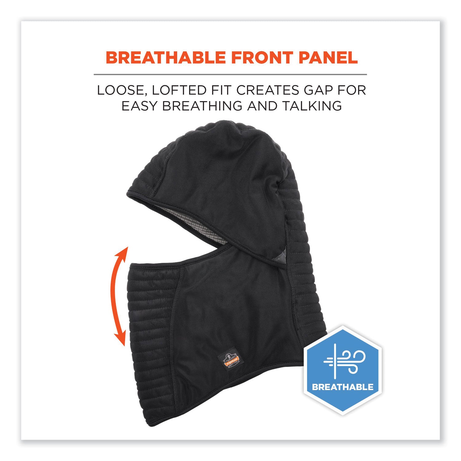 N-Ferno 6955 Insulated 3-Layer Balaclava Face Mask, Polartec FR Pwr Grid Fleece/Poly-Spandex,Black,Ships in 1-3 Business Days