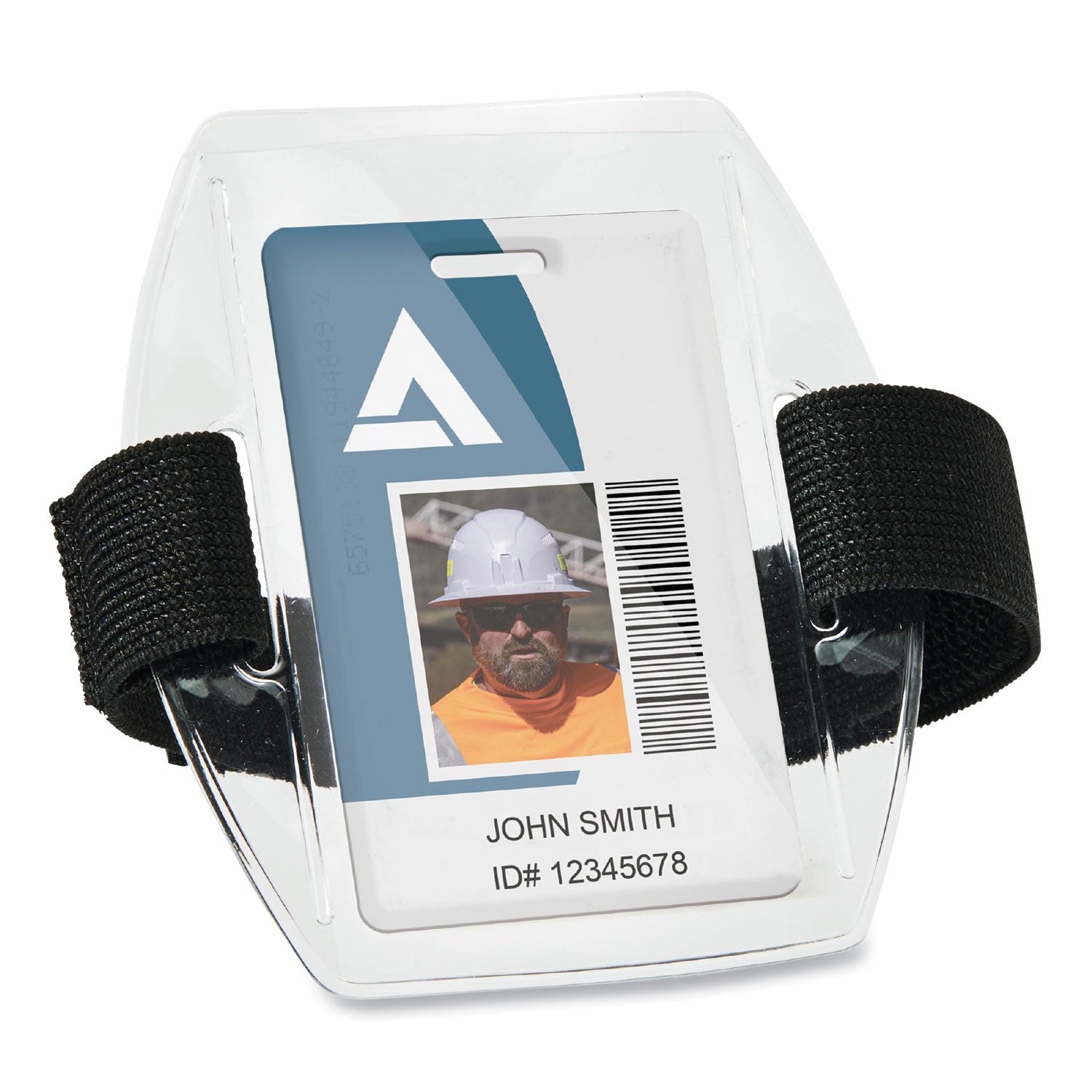 Squids 3386 Arm Band ID Badge Holder, Horizontal, 4 x 2.5, Black/Clear, , Ships in 1-3 Business Days