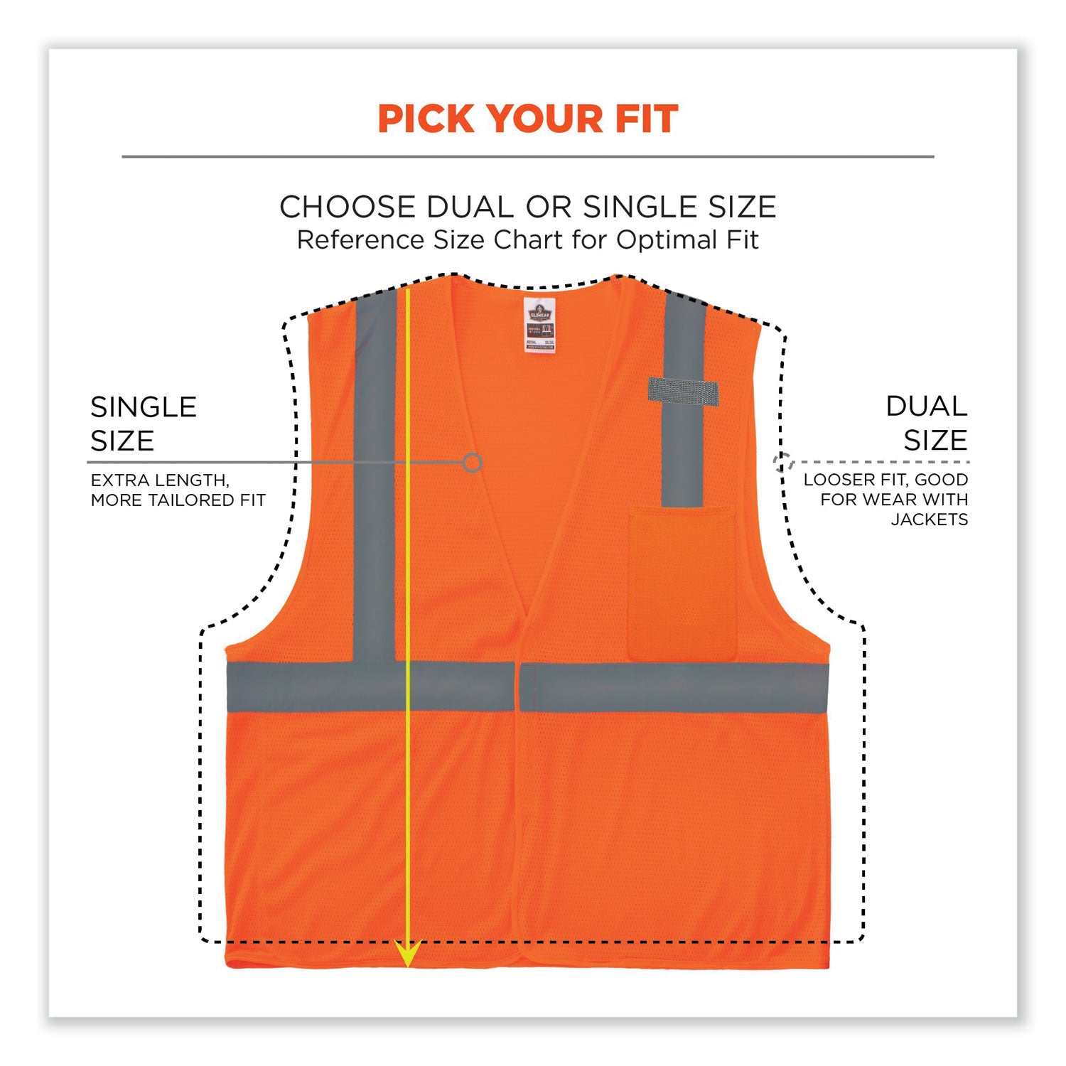 glowear-8210hl-class-2-economy-mesh-hook-and-loop-vest-polyester-x-small-orange-ships-in-1-3-business-days_ego21011 - 8