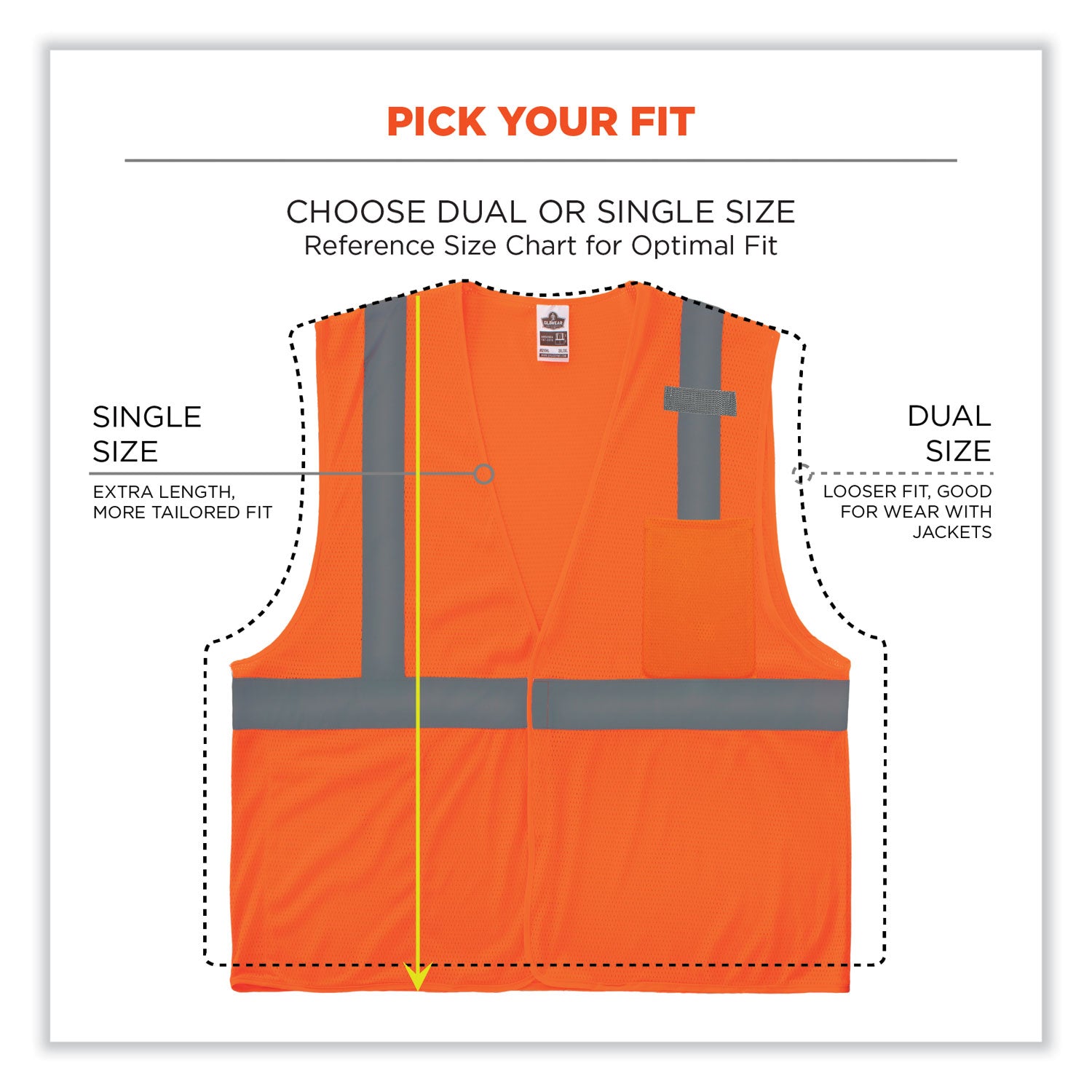 glowear-8210hl-class-2-economy-mesh-hook-and-loop-vest-polyester-large-x-large-orange-ships-in-1-3-business-days_ego21015 - 7