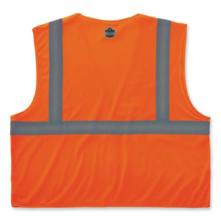 GloWear 8210HL Class 2 Economy Mesh Hook and Loop Vest, Polyester, 2X-Large/3X-Large, Orange, Ships in 1-3 Business Days