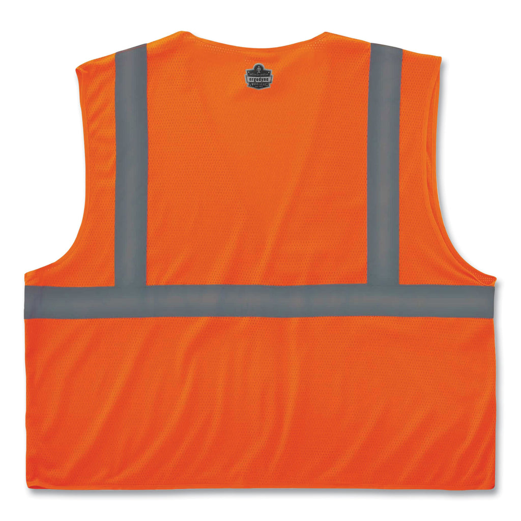 GloWear 8210HL Class 2 Economy Mesh Hook and Loop Vest, Polyester, 4X-Large/5X-Large, Orange, Ships in 1-3 Business Days
