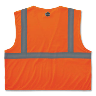 GloWear 8210HL Class 2 Economy Mesh Hook and Loop Vest, Polyester, 4X-Large/5X-Large, Orange, Ships in 1-3 Business Days
