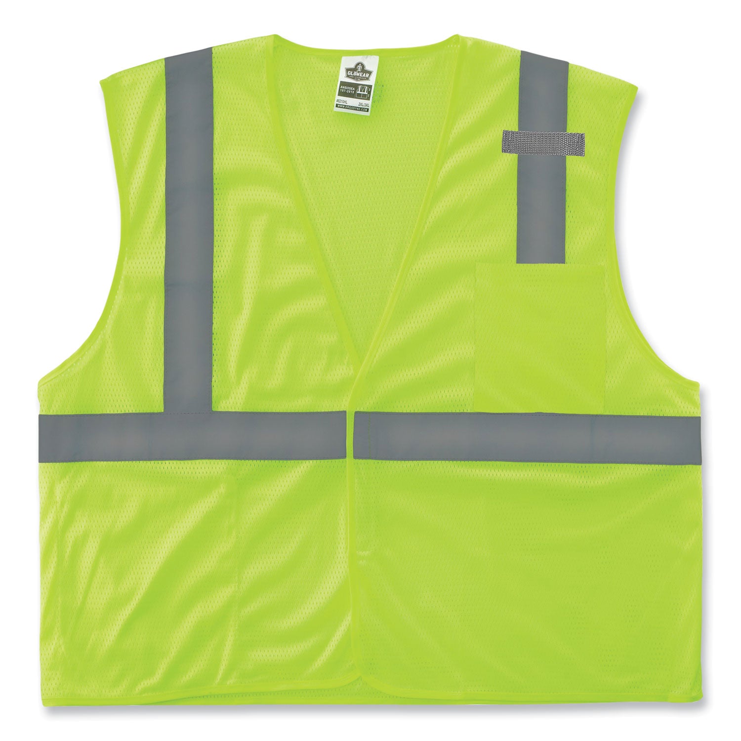 glowear-8210hl-class-2-economy-mesh-hook-and-loop-vest-polyester-x-small-lime-ships-in-1-3-business-days_ego21021 - 1