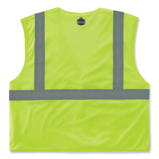 GloWear 8210HL Class 2 Economy Mesh Hook and Loop Vest, Polyester, Small/Medium, Lime, Ships in 1-3 Business Days