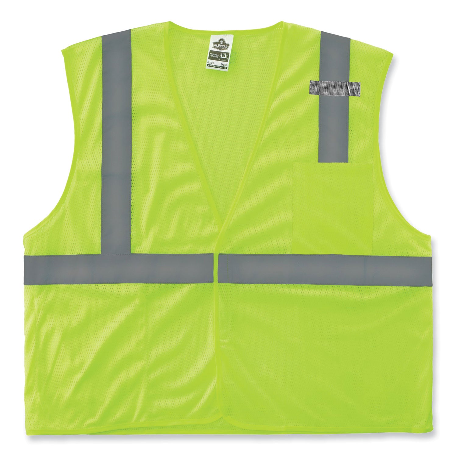 glowear-8210hl-class-2-economy-mesh-hook-and-loop-vest-polyester-2x-large-3x-large-lime-ships-in-1-3-business-days_ego21027 - 1