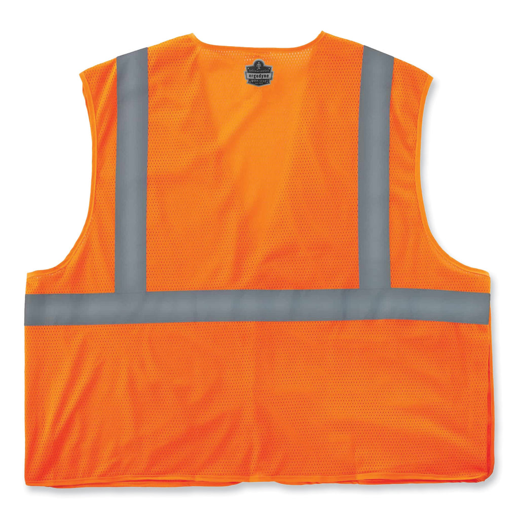 GloWear 8215BA Class 2 Economy Breakaway Mesh Vest, Polyester, X-Small, Orange, Ships in 1-3 Business Days