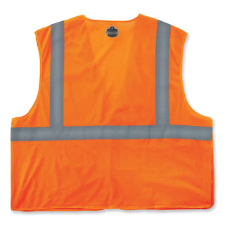 GloWear 8215BA Class 2 Economy Breakaway Mesh Vest, Polyester, X-Small, Orange, Ships in 1-3 Business Days