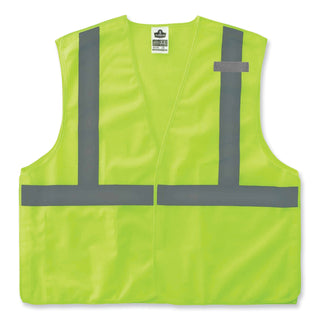 GloWear 8215BA Class 2 Economy Breakaway Mesh Vest, Polyester, X-Small, Lime, Ships in 1-3 Business Days