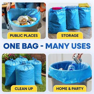 23" x 17" x 46" 45 Gal 2 Mil Blue Contractor Bags, 100/Case