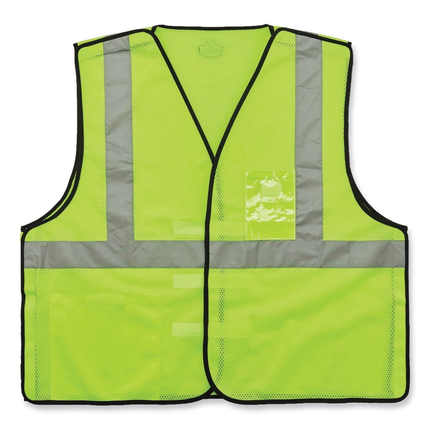 GloWear 8216BA Class 2 Breakaway Mesh ID Holder Vest, Polyester, Large/X-Large, Lime, Ships in 1-3 Business Days