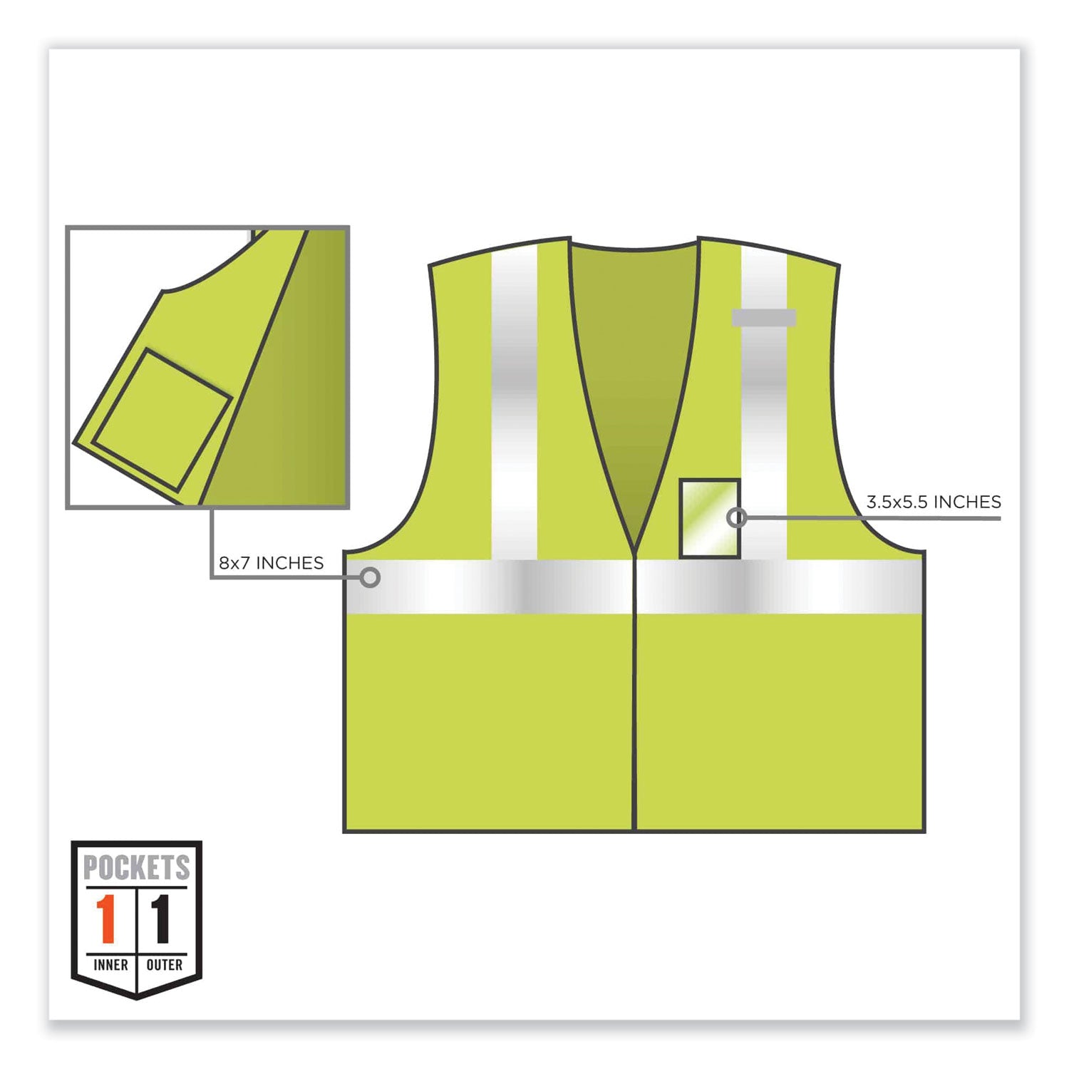glowear-8216ba-class-2-breakaway-mesh-id-holder-vest-polyester-2x-large-3x-large-lime-ships-in-1-3-business-days_ego21097 - 4