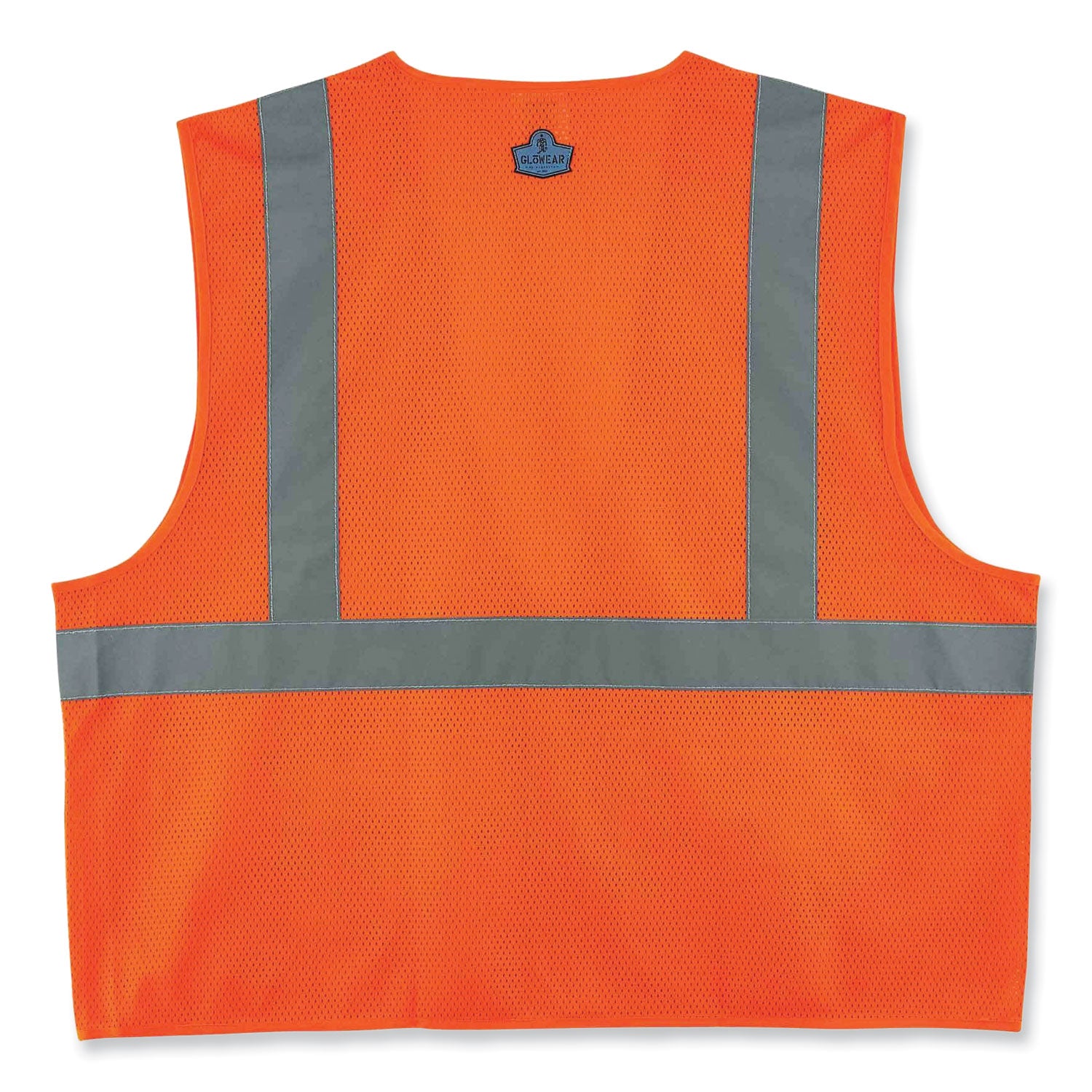 GloWear 8220Z Class 2 Standard Mesh Zipper Vest, Polyester, Small/Medium, Orange, Ships in 1-3 Business Days