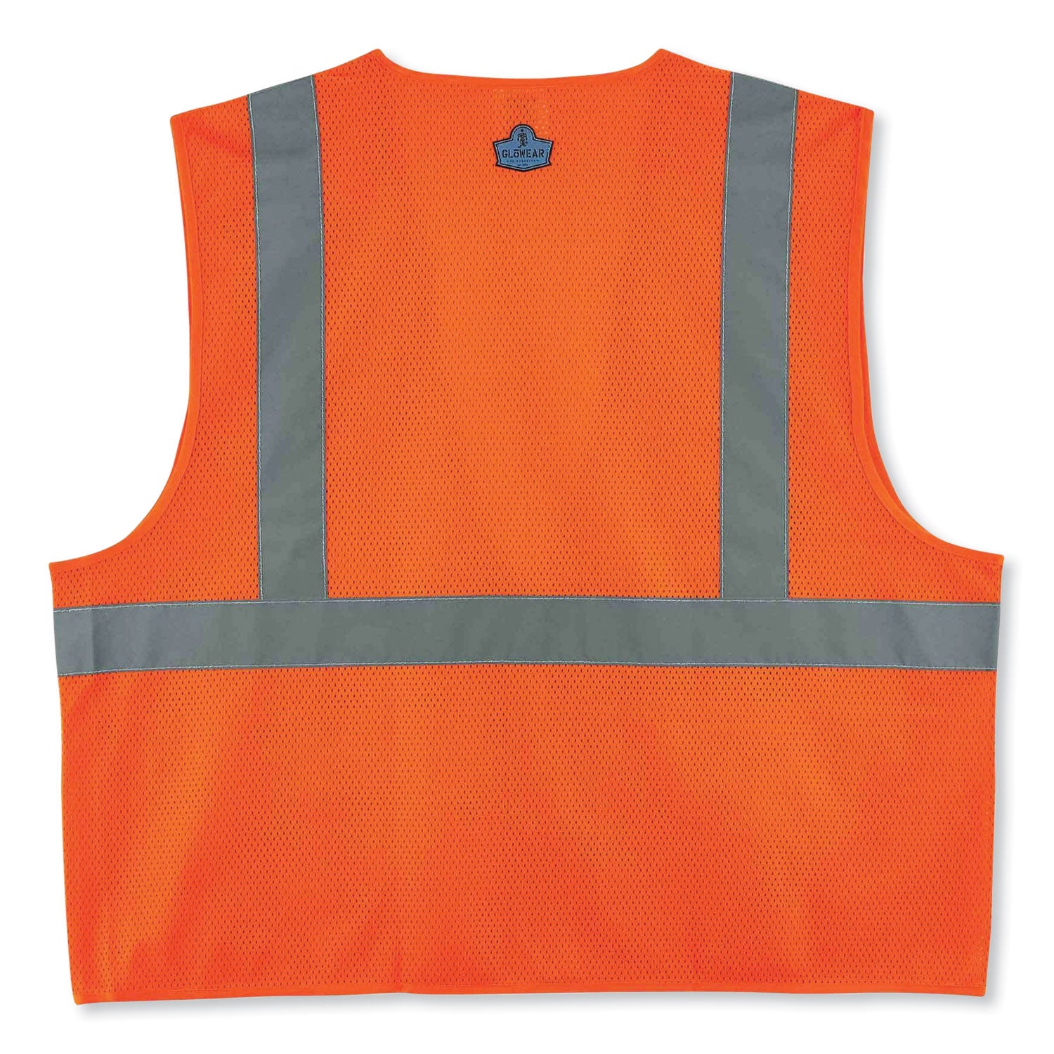 GloWear 8220Z Class 2 Standard Mesh Zipper Vest, Polyester, 2X-Large/3X-Large, Orange, Ships in 1-3 Business Days