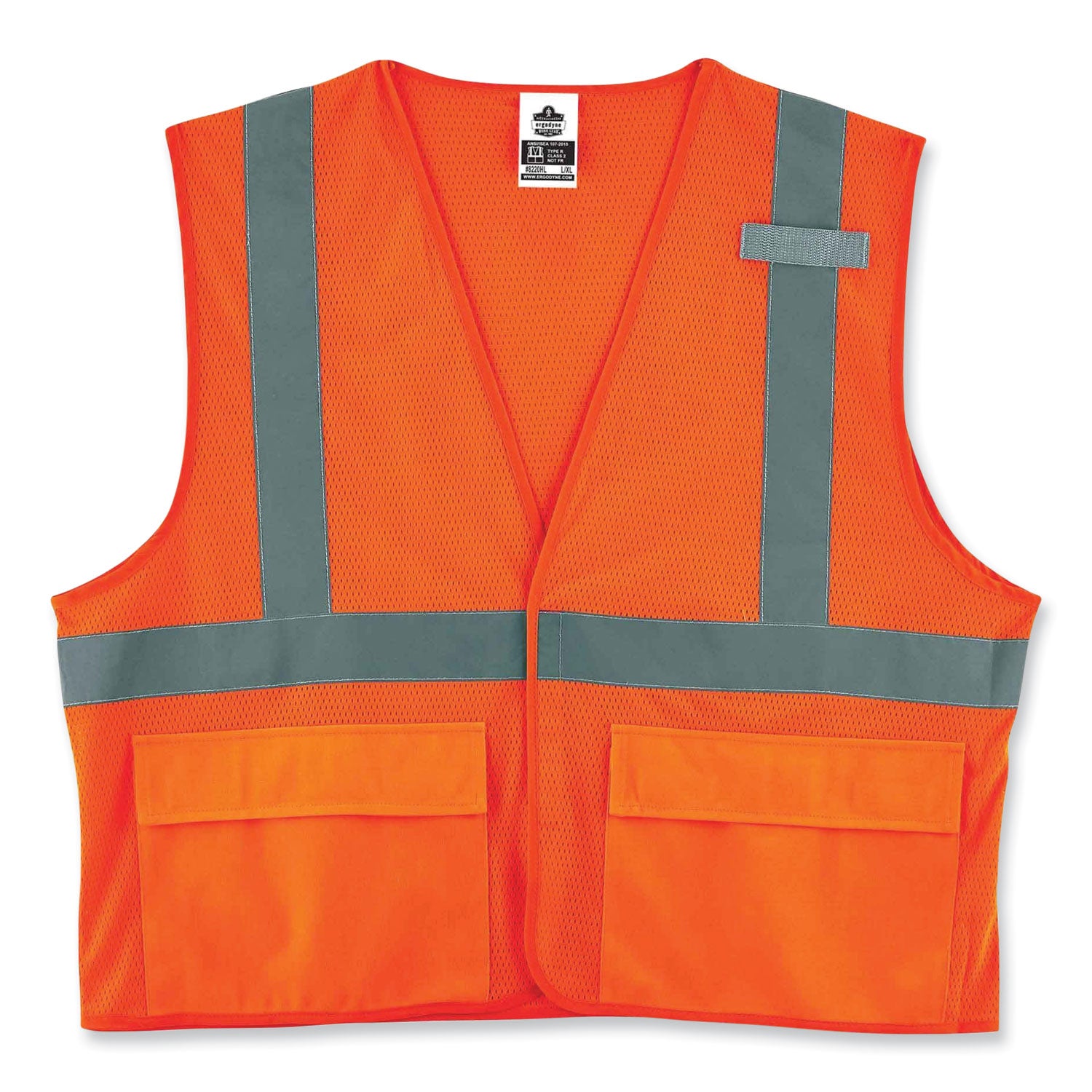 glowear-8220hl-class-2-standard-mesh-hook-and-loop-vest-polyester-2x-large-3x-large-orange-ships-in-1-3-business-days_ego21137 - 1