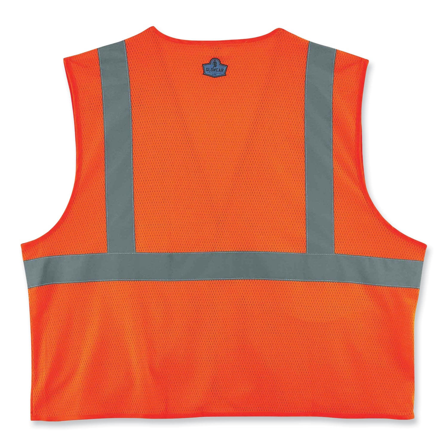 GloWear 8220HL Class 2 Standard Mesh Hook and Loop Vest, Polyester, 4X-Large/5X-Large, Orange, Ships in 1-3 Business Days - 2