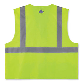 GloWear 8220HL Class 2 Standard Mesh Hook and Loop Vest, Polyester, Small/Medium, Lime, Ships in 1-3 Business Days