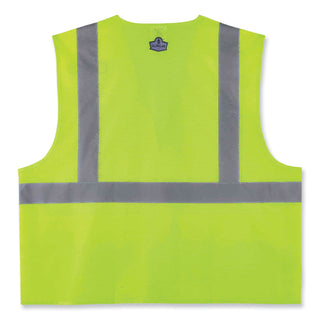 GloWear 8220HL Class 2 Standard Mesh Hook and Loop Vest, Polyester, Large/X-Large, Lime, Ships in 1-3 Business Days