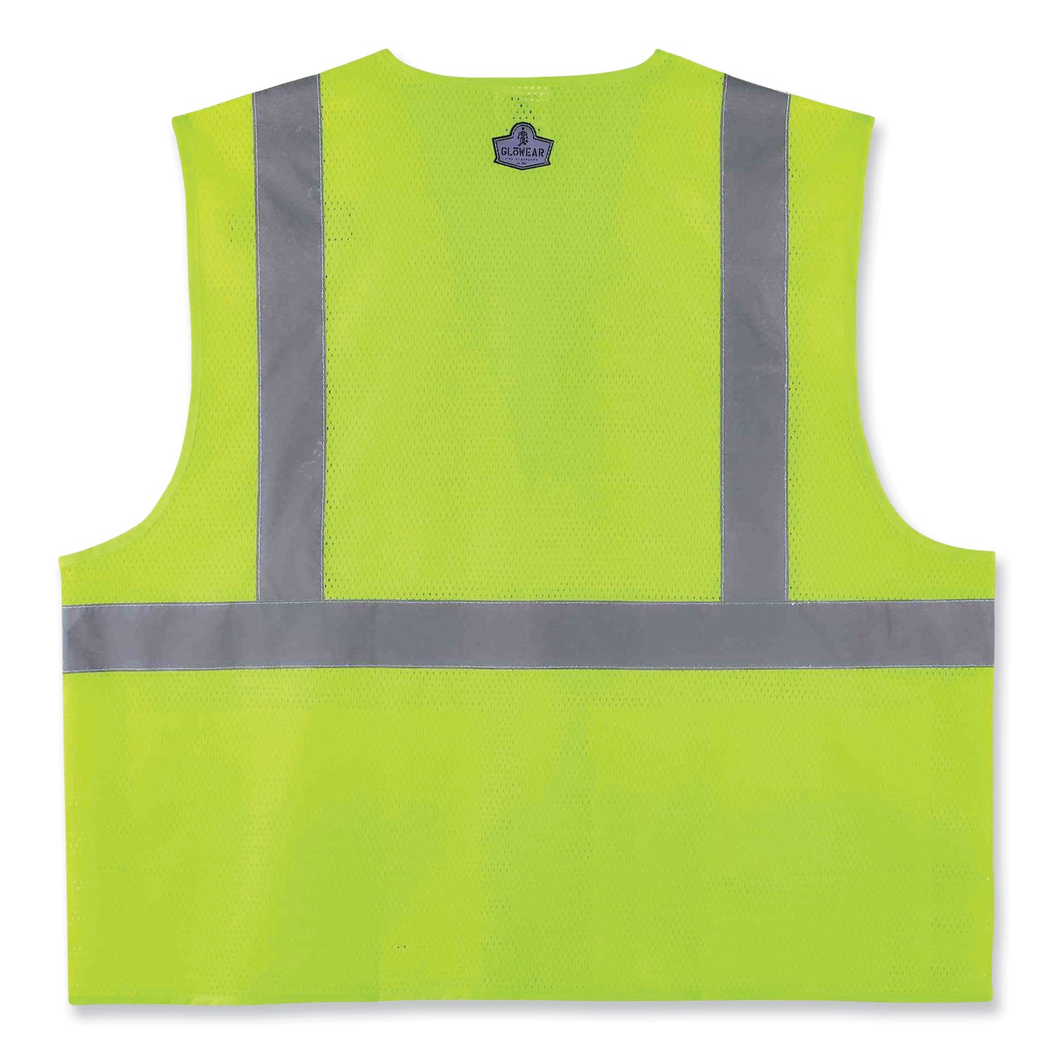 GloWear 8220HL Class 2 Standard Mesh Hook and Loop Vest, Polyester, Large/X-Large, Lime, Ships in 1-3 Business Days