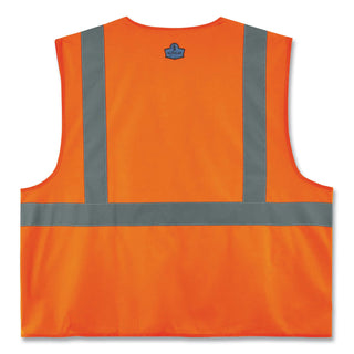 GloWear 8225HL Class 2 Standard Solid Hook and Loop Vest, Polyester, Orange, Small/Medium, Ships in 1-3 Business Days