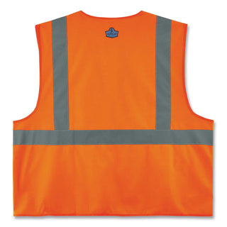 GloWear 8225HL Class 2 Standard Solid Hook and Loop Vest, Polyester, Orange, Large/X-Large, Ships in 1-3 Business Days