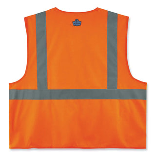 GloWear 8225HL Class 2 Standard Solid Hook and Loop Vest, Polyester, Orange, 4X-Large/5X-Large, Ships in 1-3 Business Days