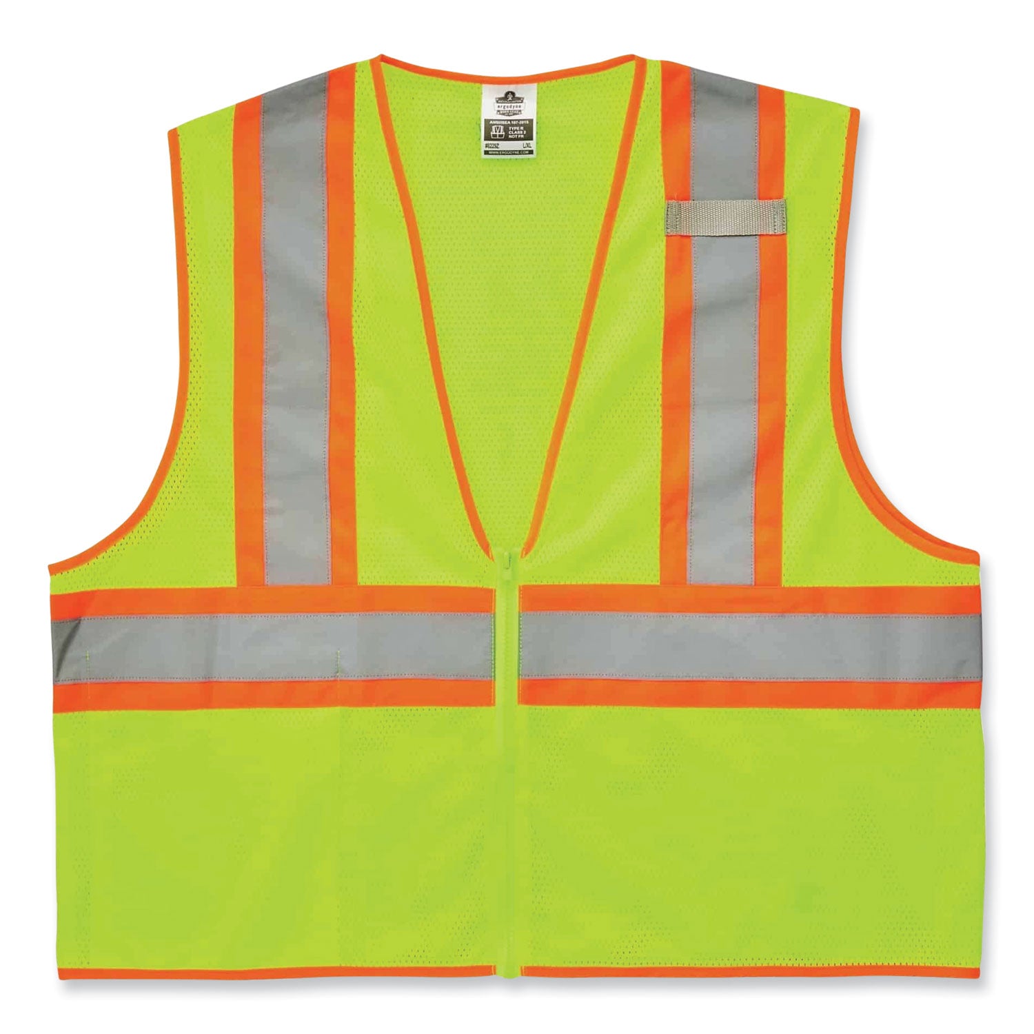 glowear-8229z-class-2-economy-two-tone-zipper-vest-polyester-2x-large-3x-large-lime-ships-in-1-3-business-days_ego21297 - 1