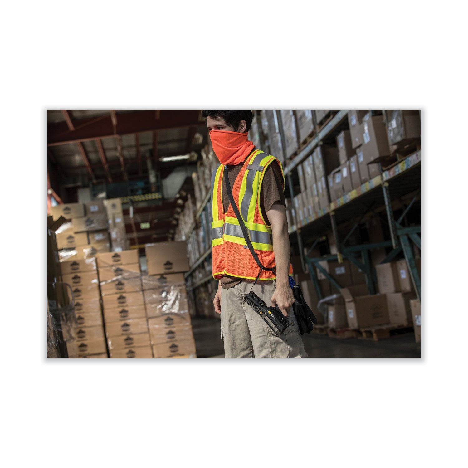 GloWear 8229Z Class 2 Economy Two-Tone Zipper Vest, Polyester, Small/Medium, Orange, Ships in 1-3 Business Days