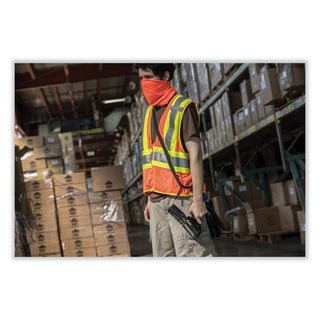 GloWear 8229Z Class 2 Economy Two-Tone Zipper Vest, Polyester, Large/X-Large, Orange, Ships in 1-3 Business Days