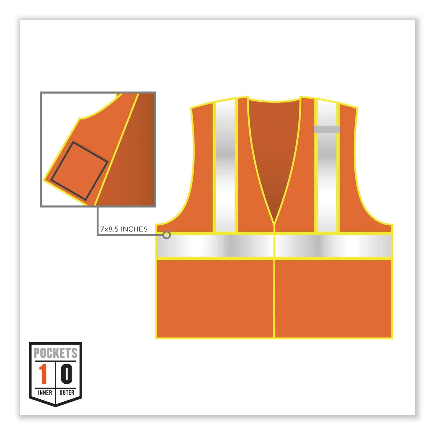 glowear-8230z-class-2-two-tone-mesh-zipper-vest-polyester-small-medium-orange-ships-in-1-3-business-days_ego21313 - 4
