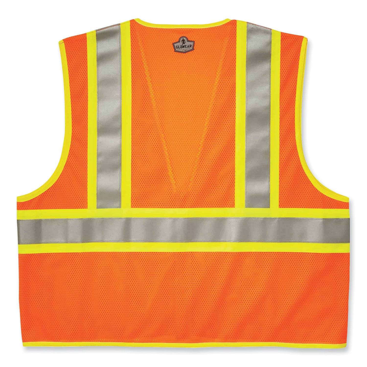 glowear-8230z-class-2-two-tone-mesh-zipper-vest-polyester-2x-large-3x-large-orange-ships-in-1-3-business-days_ego21317 - 2