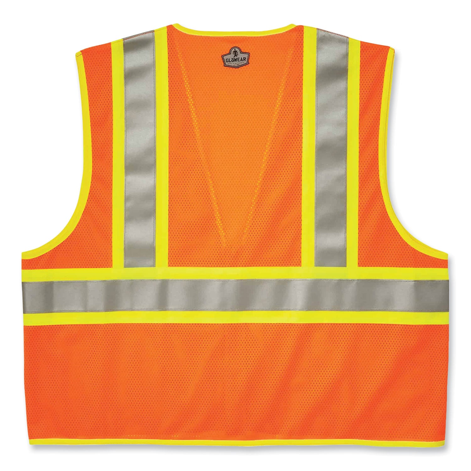 glowear-8230z-class-2-two-tone-mesh-zipper-vest-polyester-4x-large-5x-large-orange-ships-in-1-3-business-days_ego21319 - 2
