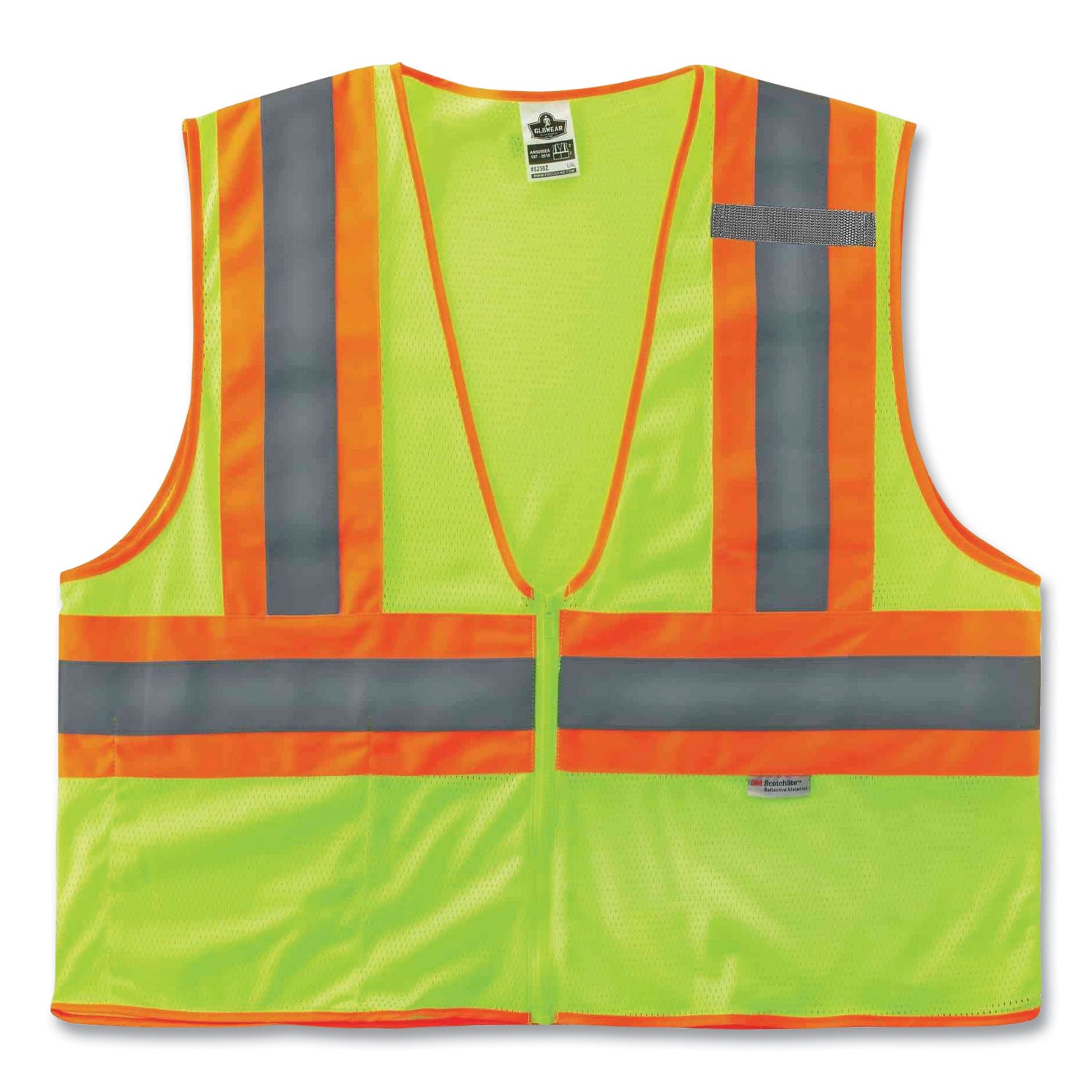 glowear-8230z-class-2-two-tone-mesh-zipper-vest-polyester-4x-large-5x-large-lime-ships-in-1-3-business-days_ego21329 - 1