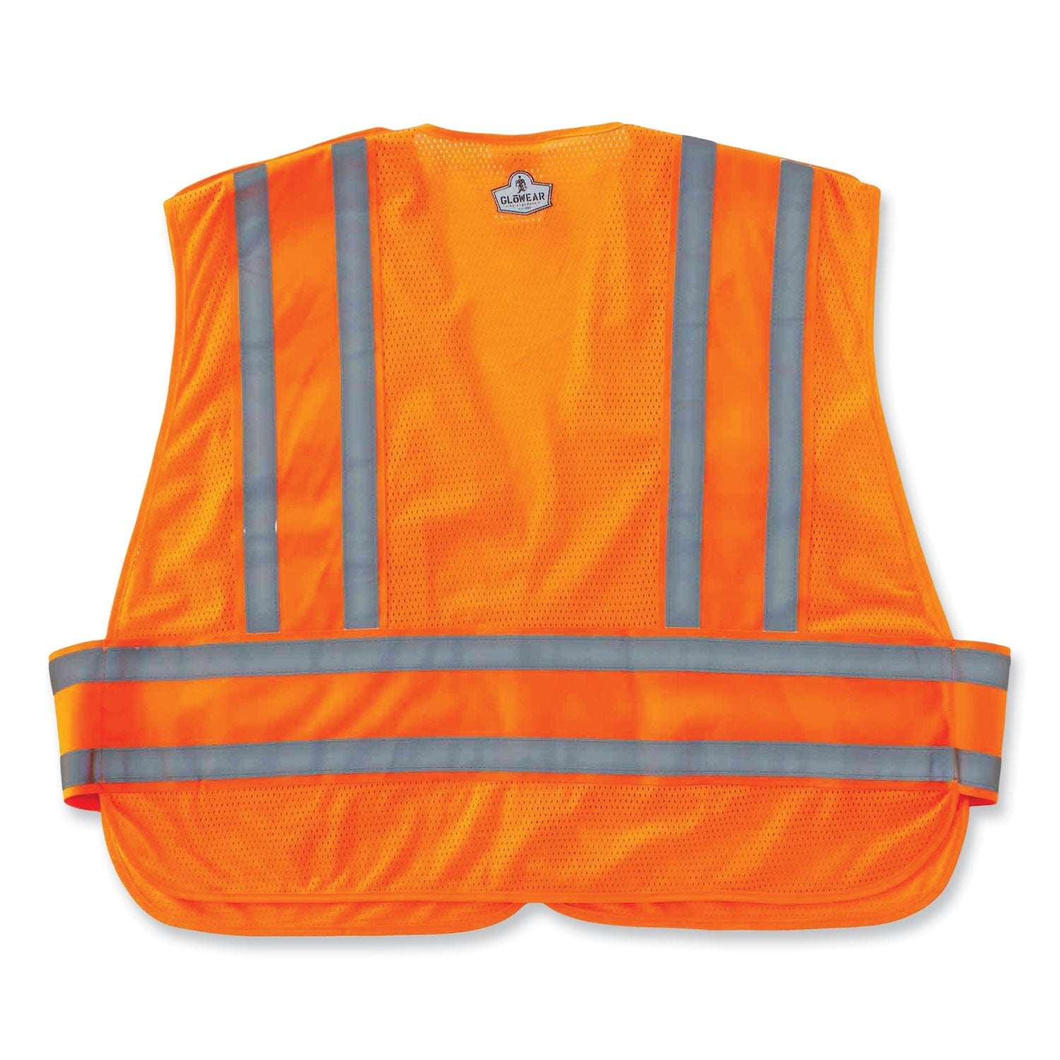 GloWear 8244PSV Class 2 Expandable Public Safety Hook and Loop Vest, Polyester, 3XL Plus, Orange, Ships in 1-3 Business Days